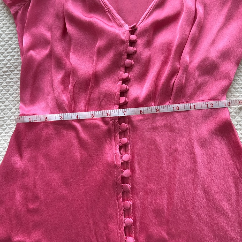 Ghost London Pink Satin Midi Dress - Picture 5 of 9